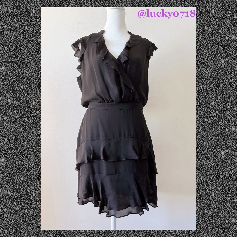 Parker NWT Tangia Dress in Black Sz 4 - Picture 4 of 9